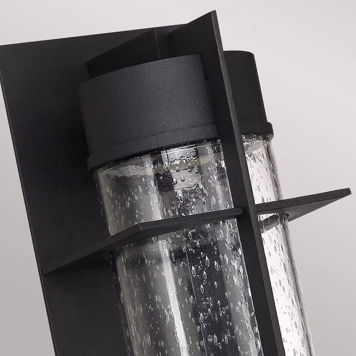 Quoizel Eames Modern LED Outdoor Wall Lamp in Black with Transparent Glass, IP44 Rated, Warm White 3000K – 2