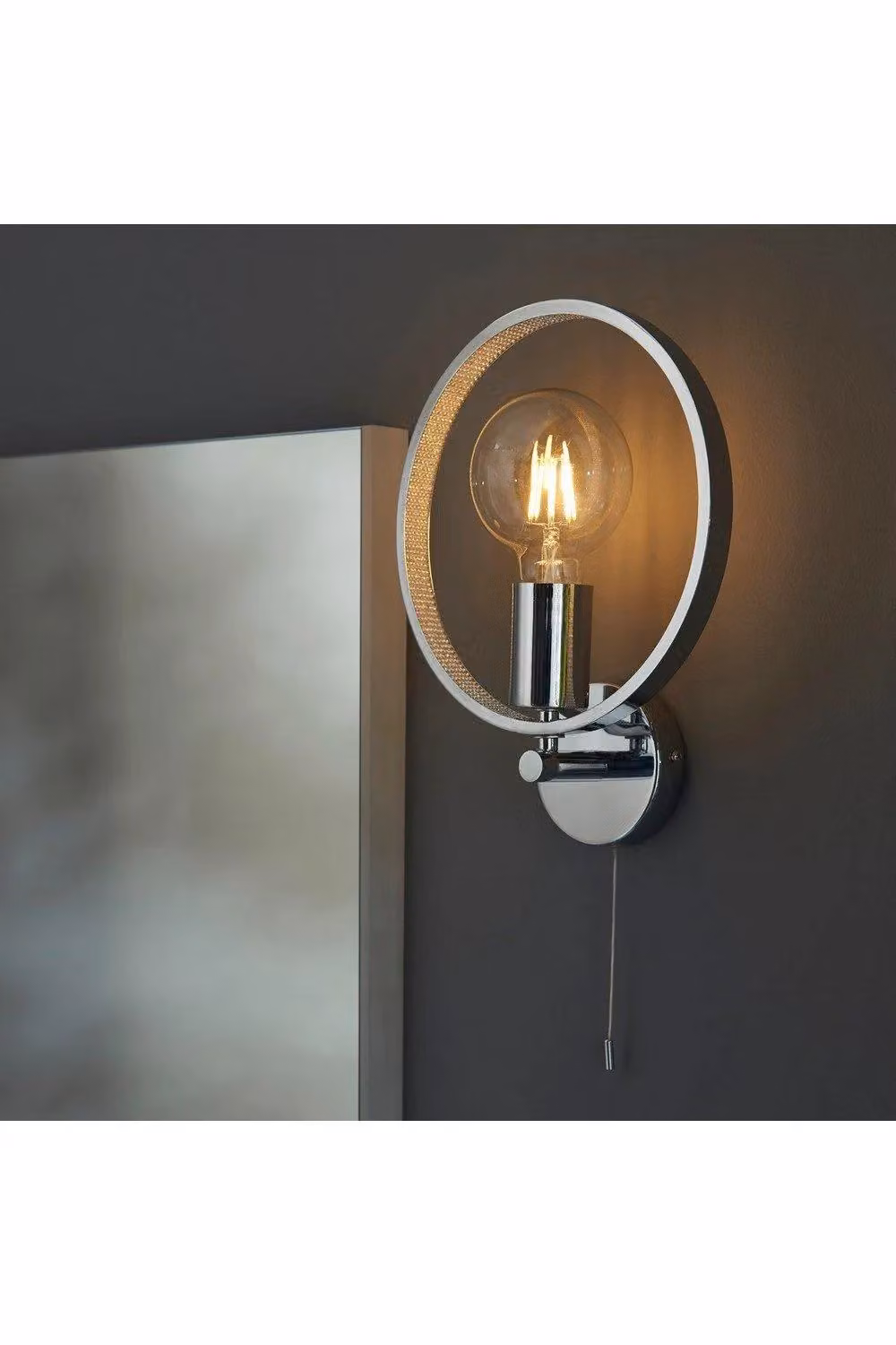 Netlighting Merola Contemporary Designer Crystal LED Wall Light in Chrome and Clear with Warm White Light (IP44) – 2