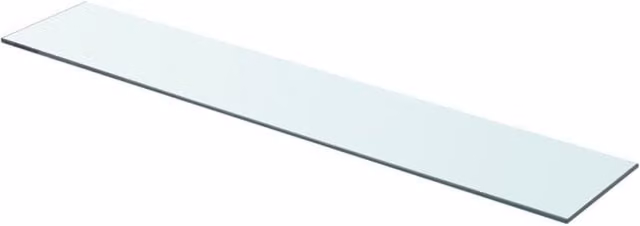 Berkfield Home Clear Glass Shelf Panel W: 80 cm, H: 15 cm