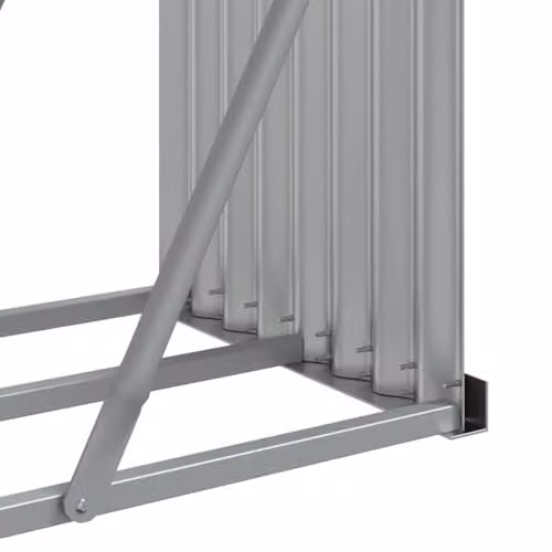vidaXL Anthracite Galvanised Steel Log Holder W: 180 cm, D: 45 cm, H: 100 cm – 4