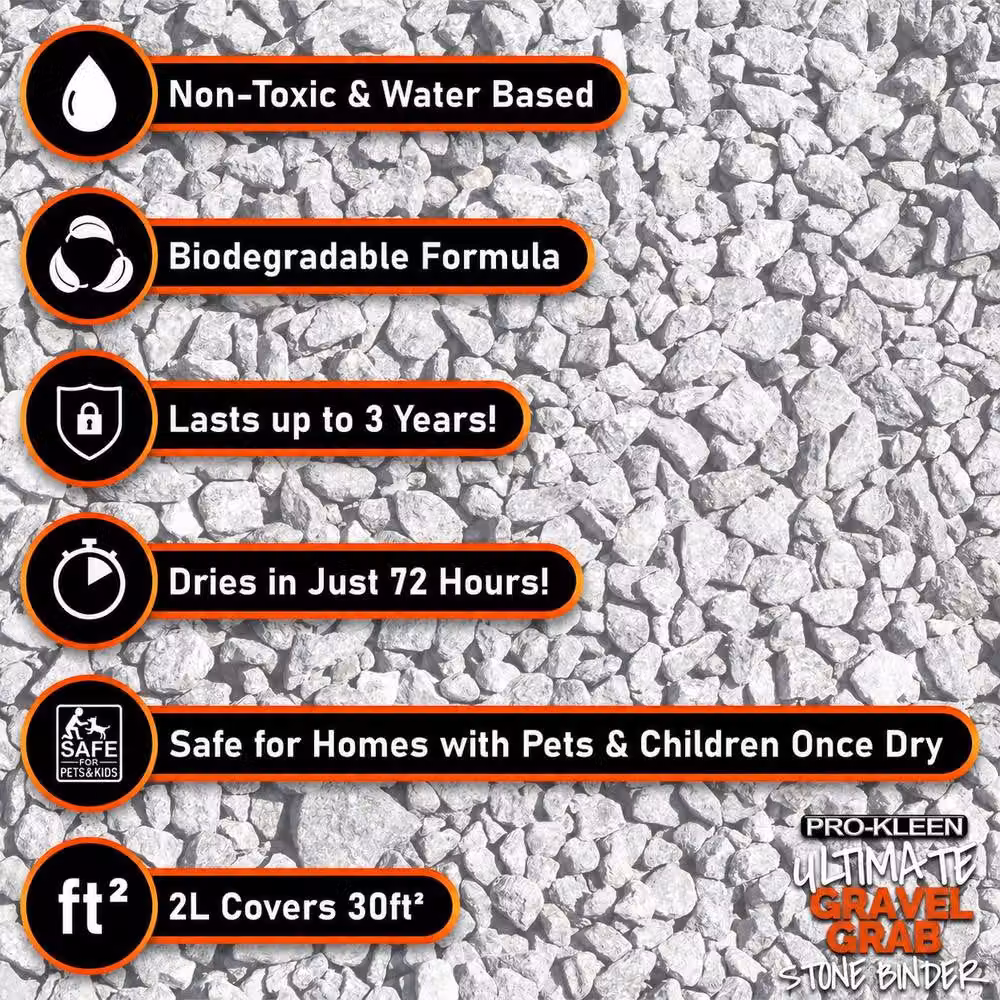 ProKleen Ultimate Gravel Grab for Gravel, Stone, Slate and Mulch, White, 4L (2 x 2L) – 2