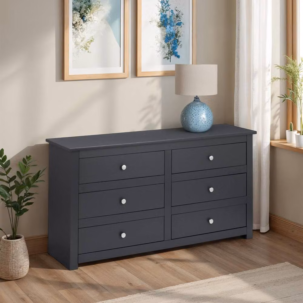 Cheshire Premium Hawthorne 6 Drawer Chest in Anthracite Grey – 3