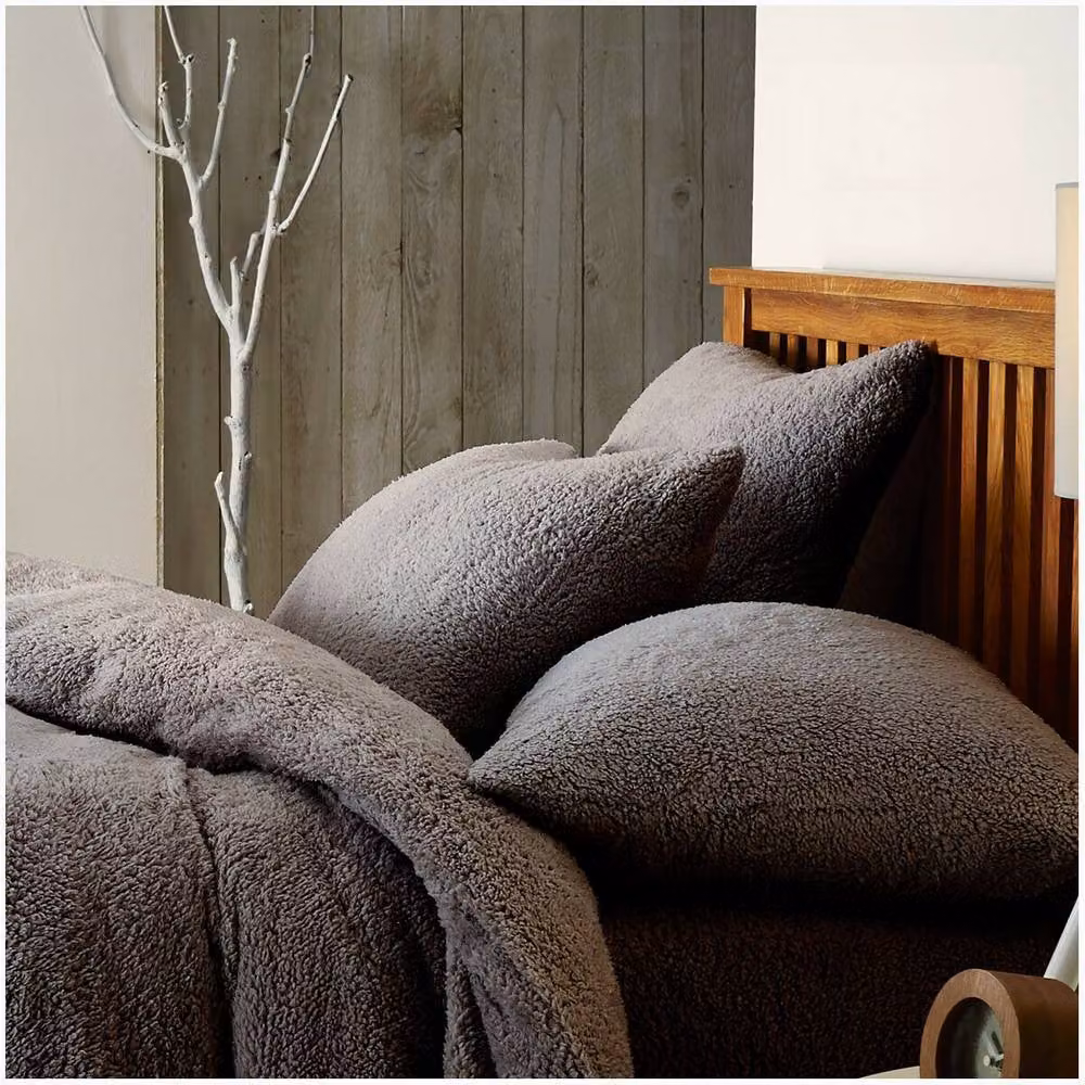 Smart Living Luxury Teddy Fleece Duvet Cover and Pillowcase Set in Grey, Double (W: 200 cm, H: 140 cm) – 2