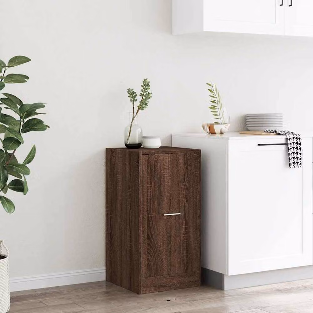 Berkfield Home Apothecary Cabinet in Brown Oak, W: 40 cm, D: 41 cm, H: 77.5 cm – 3
