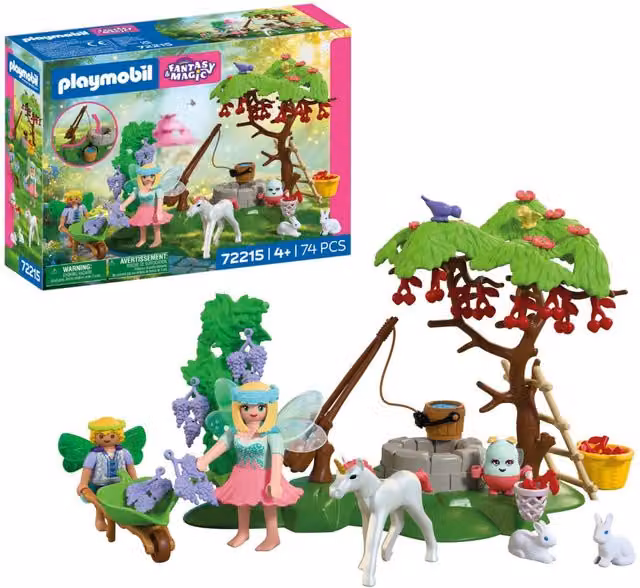 Playmobil Fairy Garden with Unicorn Foal in Pink and Multicolour