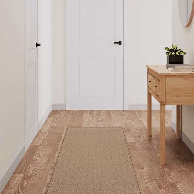 Berkfield Home Sisal Look Carpet Runner in Sand and Brown, W: 50 cm, L: 150 cm – 1