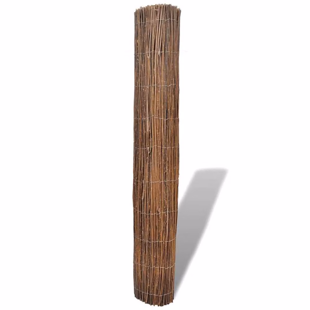 Berkfield Home Woven Willow Fence Mat in Brown, W: 300 cm, H: 100 cm – 4