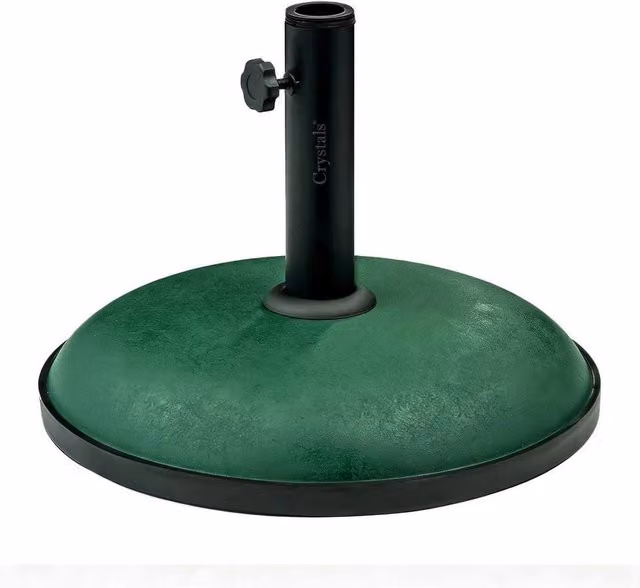 FLAVORA Green Heavy Duty Compound Concrete Round Parasol Base with Stainless Steel Details