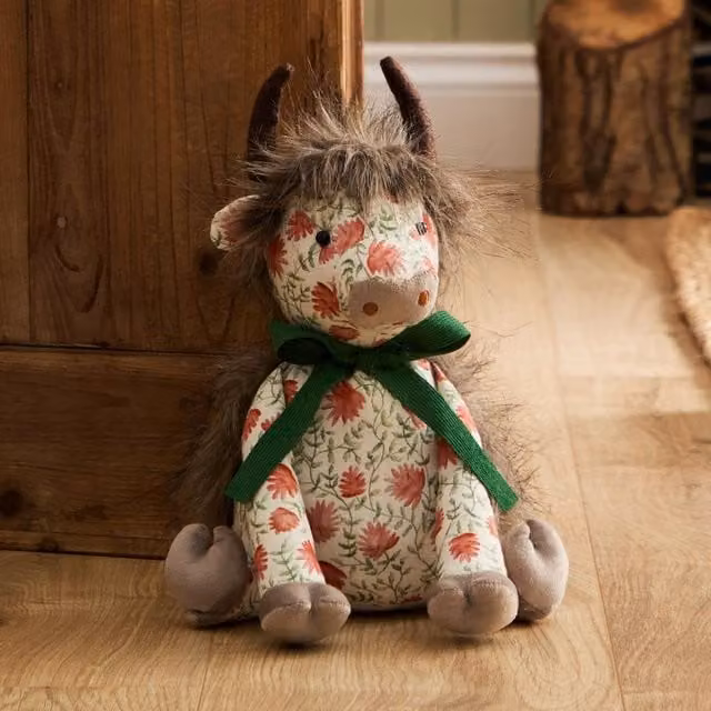 Voyage Maison Hugo Highland Cow Multicolour Floral Textile Door Stop