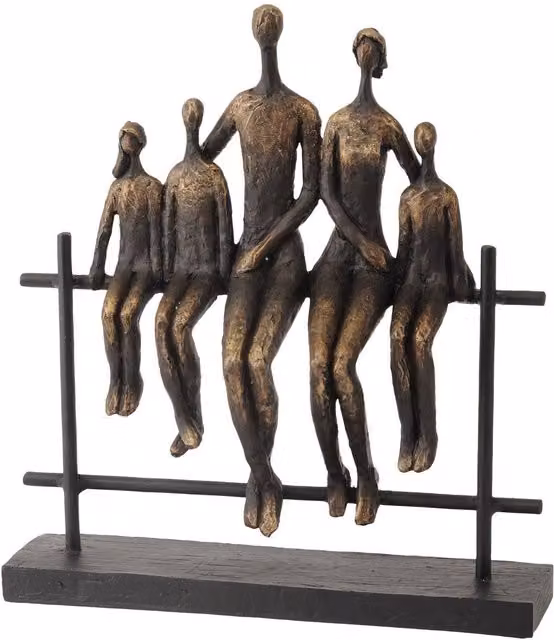 Libra Interiors Duxford Bench Family Of Five Abstract Sculpture in Bronze