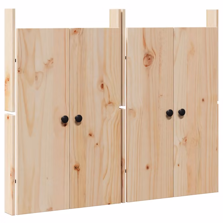 Berkfield Home Outdoor Kitchen Doors, 2 Piece Set of Solid Pine Wood Doors in Beige, W/D/H: 50 x 9 x 82 cm