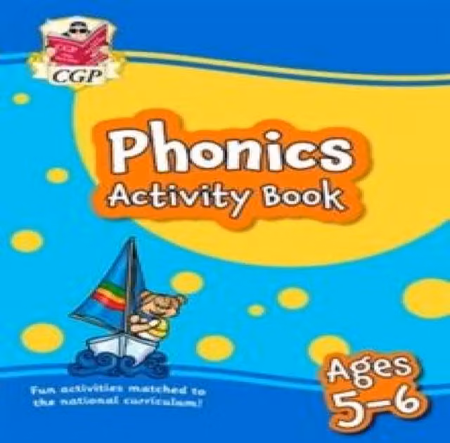 CGP Books Phonics Activity Book for Ages 5-6 (Year 1) Multicolour Paperback