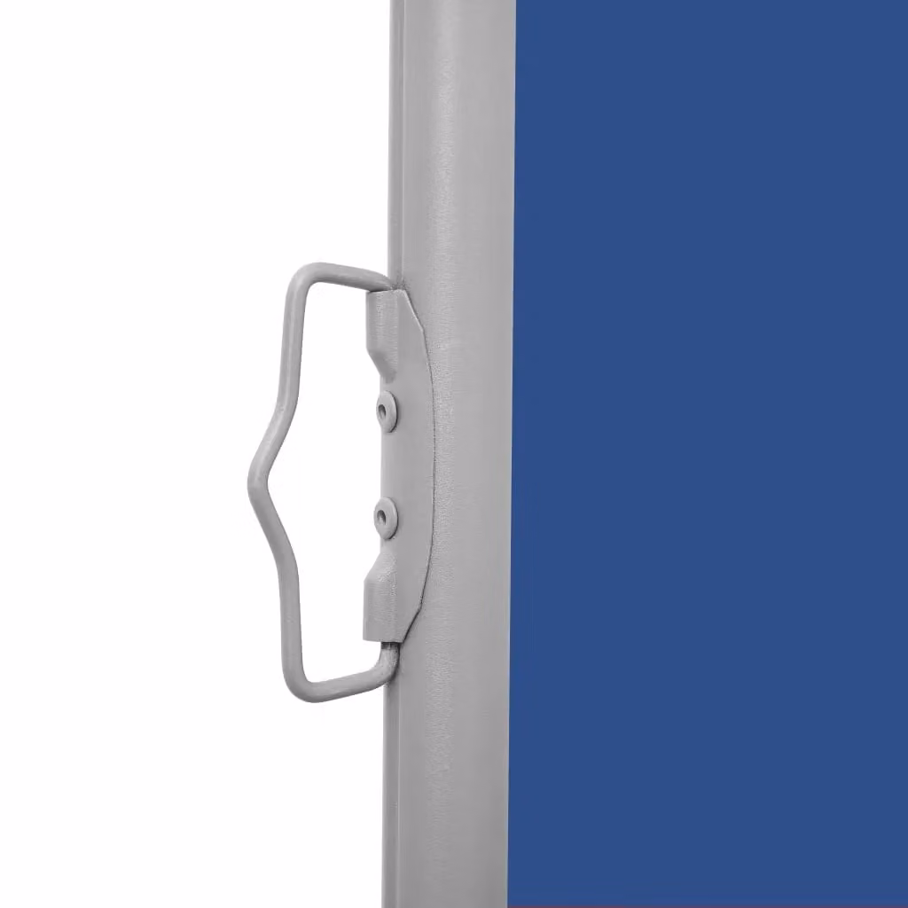 Berkfield Home Blue Retractable Side Awning with Manual Pull, Polyester and Steel, W: 140 cm, L: 600 cm – 3