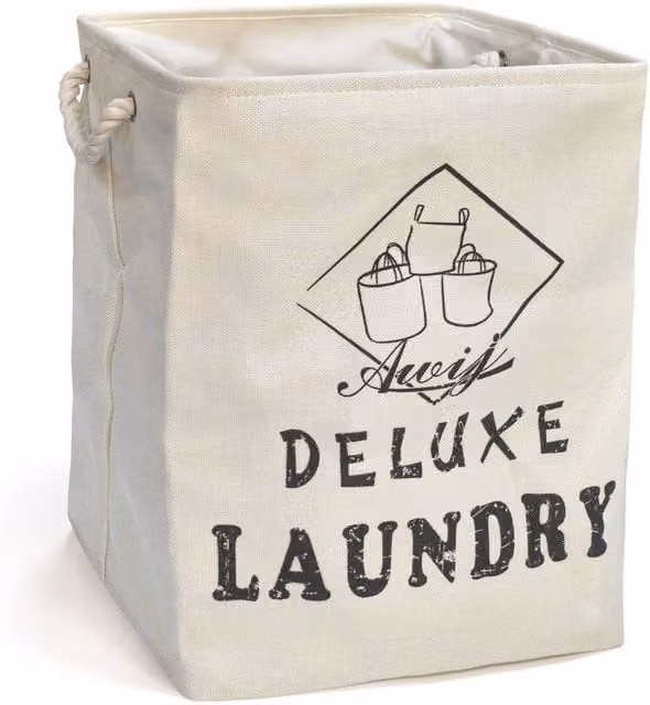 Velosso Deluxe Stone Fabric Laundry Bag in Beige