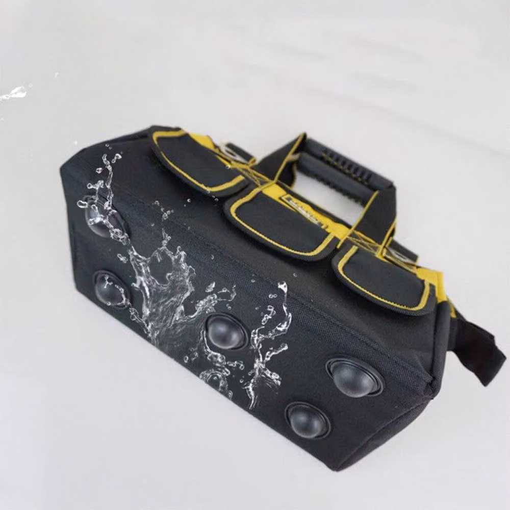 EONLION 20 inch Hard Base Tool Bag Storage Case with Shoulder Strap, Black – 4