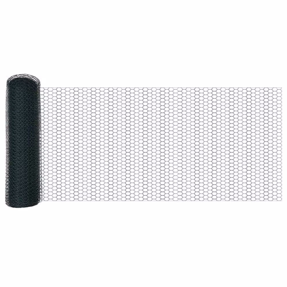 Berkfield Home Green PVC Coated Steel Hexagon Fence, H: 0.6 m x W: 100 m – 3