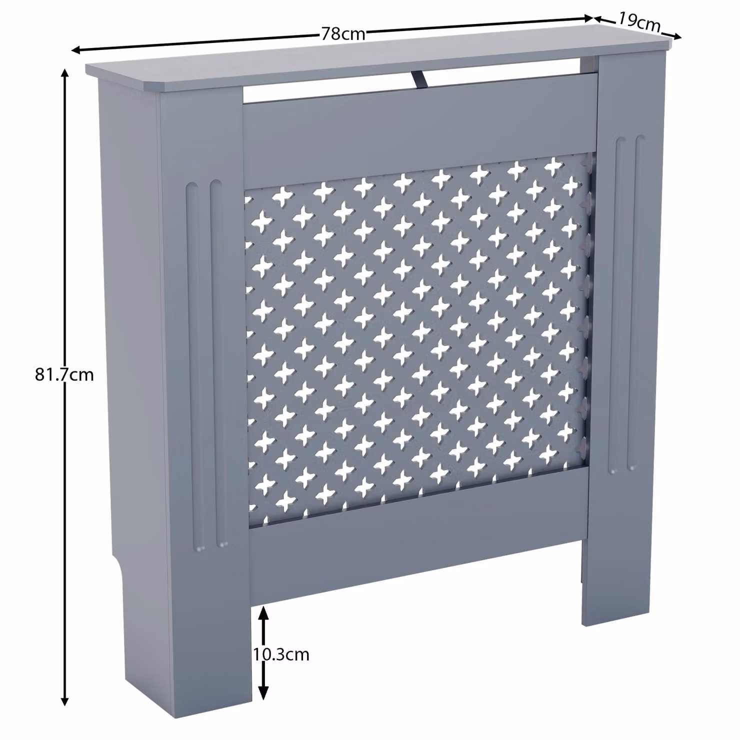 Vida Designs Oxford MDF Radiator Cover, Dark Grey, W: 82.0 cm, H: 78.0 cm, D: 19.0 cm – 2
