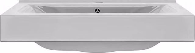 Berkfield Home Rectangular Ceramic Wash Basin with Overflow in Silver and White, W/D/H: 60 x 46 x 16 cm