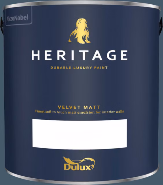 Dulux Trade Heritage Matt Dispersion Paint in Midnight Teal, 2.5 l