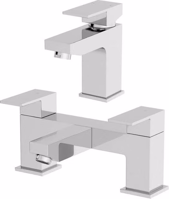 KORVIXA Single Lever Hot and Cold Basin Mixer Tap in Silver Chrome – 1
