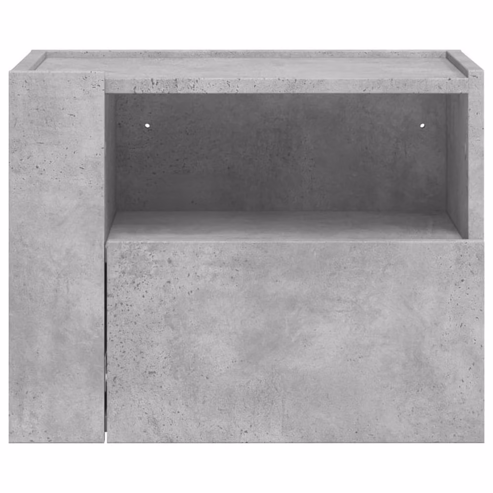 Berkfield Home Decorative Wall-mounted Bedside Cabinets, 2 Pack, Concrete Grey – 3