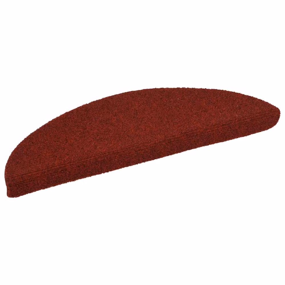 Berkfield Home 15 Piece Self-adhesive Needle Punch Stair Mats, Red, W/D/H: 56 x 17 x 3 cm – 2