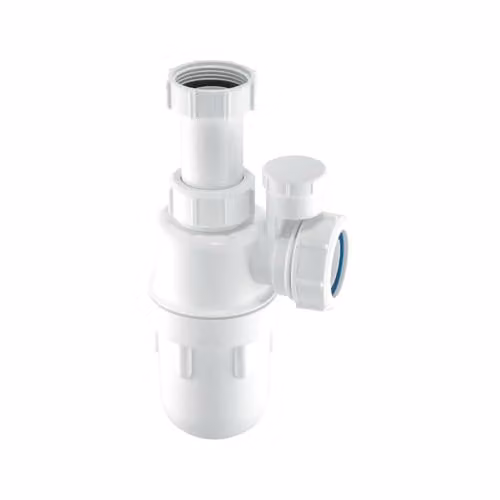 McAlpine White 40mm Anti-Syphon Adjustable Inlet Bottle Trap with Multifit Outlet C10AV