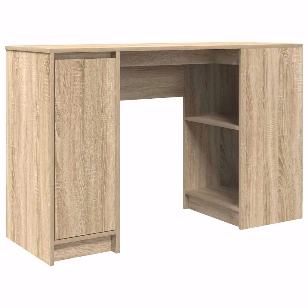 Berkfield Modern Secretary Desk in Sonoma Oak and Brown, W/D/H: 120 x 42 x 76 cm – 2