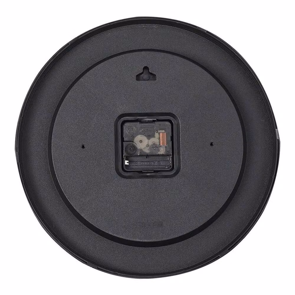 KORVIXA Silent Non Ticking Round Quartz Wall Clock in Black and Multicolour, W/D/H: 100 x 15 x 15 cm – 3