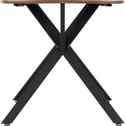 Seconique Athens Rectangular Dining Table in Brown and Black with X-Frame Legs, W: 140 cm – 2