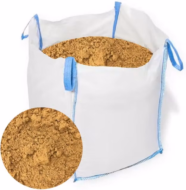 Two Bulk Bags of Unbranded Soft Building Sand, 800kg per Bag