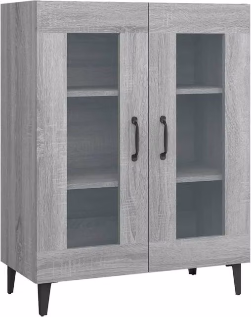 Berkfield Home Grey Sonoma Sideboard in Engineered Wood W/D/H: 69.5 x 34 x 90 cm