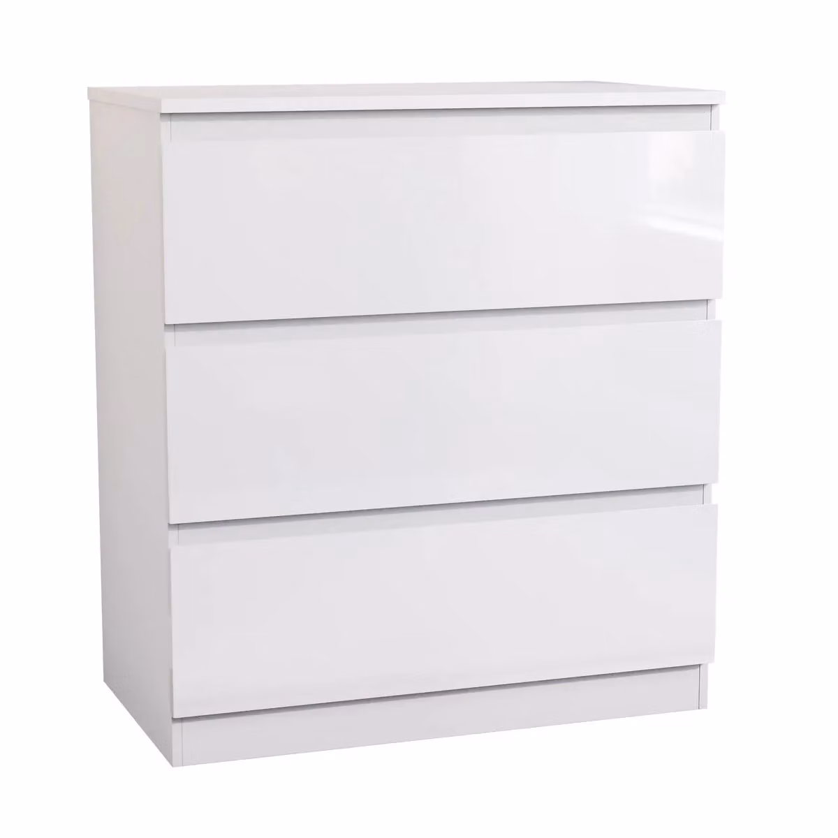 Vida Designs Glinton High Gloss 3 Drawer Chest of Drawers in White – 2