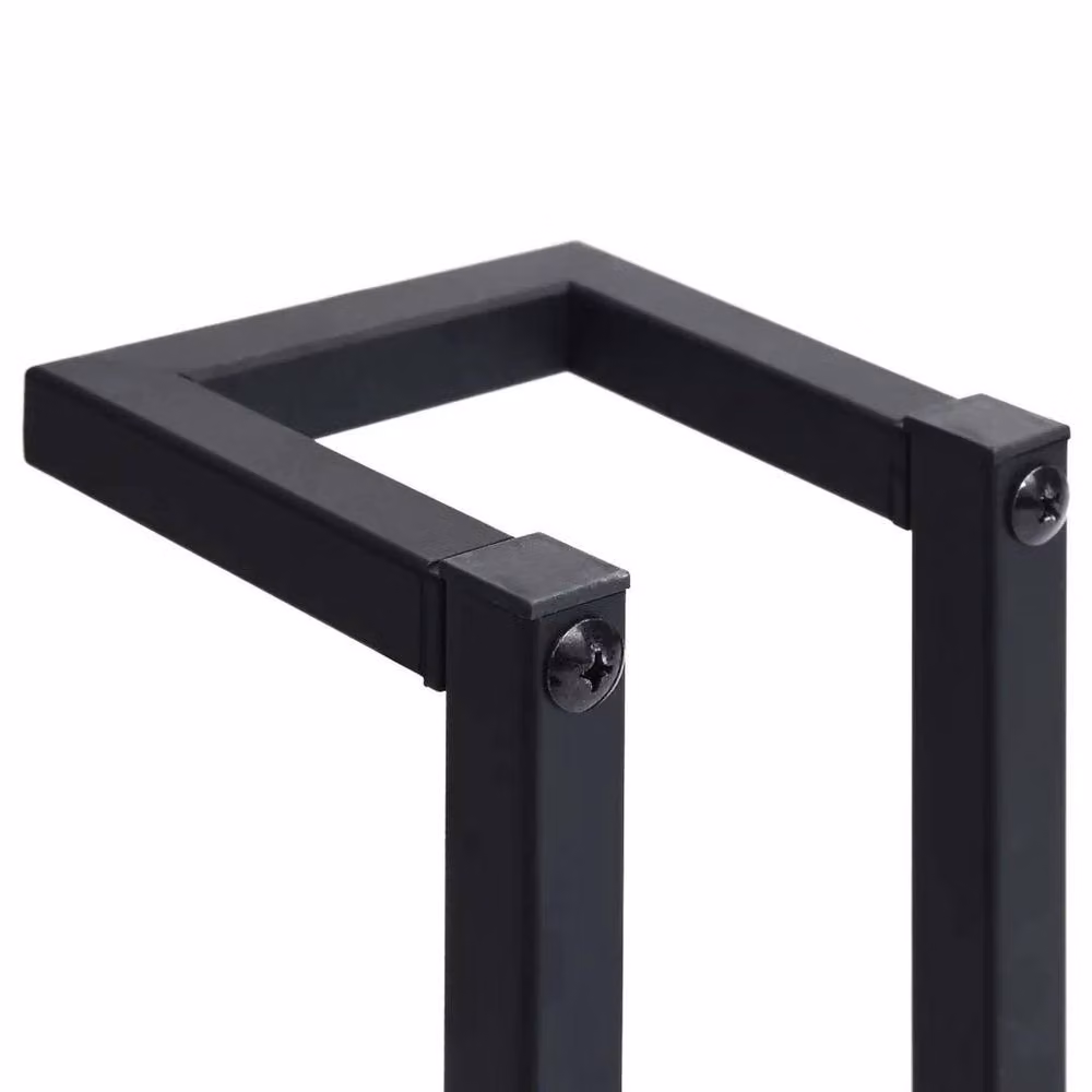 EONLION Wall Mounted Metal Towel Rack in Black, W/D/H: 12.5 x 12.5 x 60 cm – 3