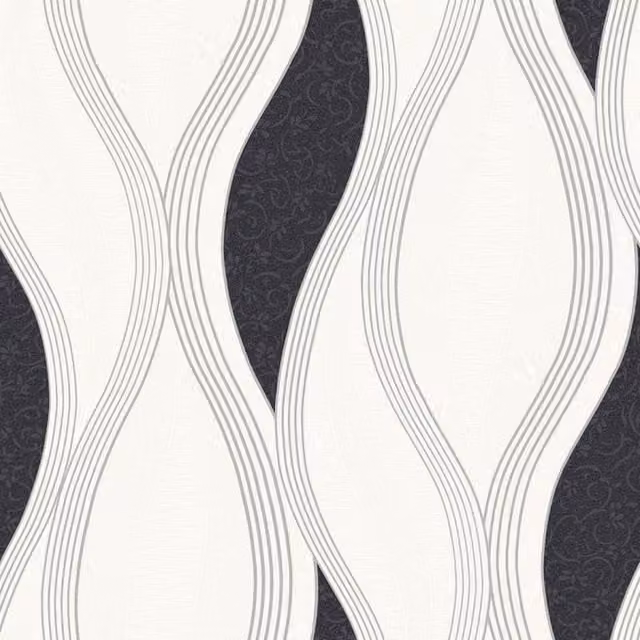 Direct Wallpapers Wave Textured Black Abstract Geometric Vinyl and Paper Wallpaper – 1