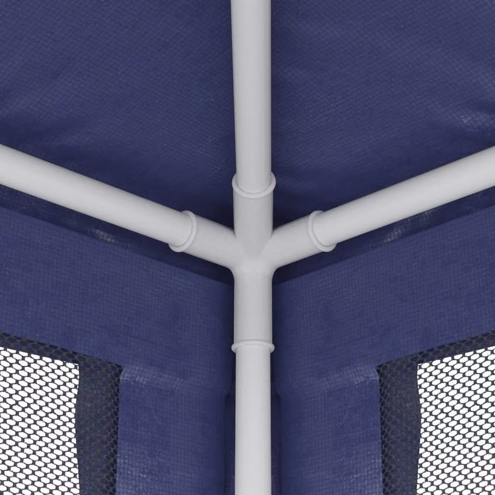 Berkfield Home Party Tent with 4 Mesh Sidewalls, Blue, W 300 cm x D 300 cm – 4
