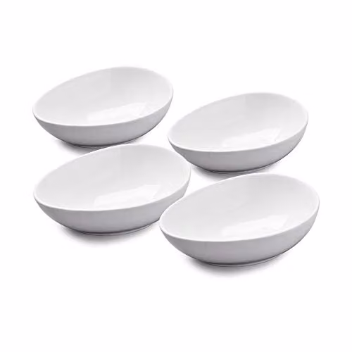 Wm Bartleet & Sons Set of 4 White Porcelain Avocado and Guacamole Serving Dishes, Diameter: 13 cm – 1