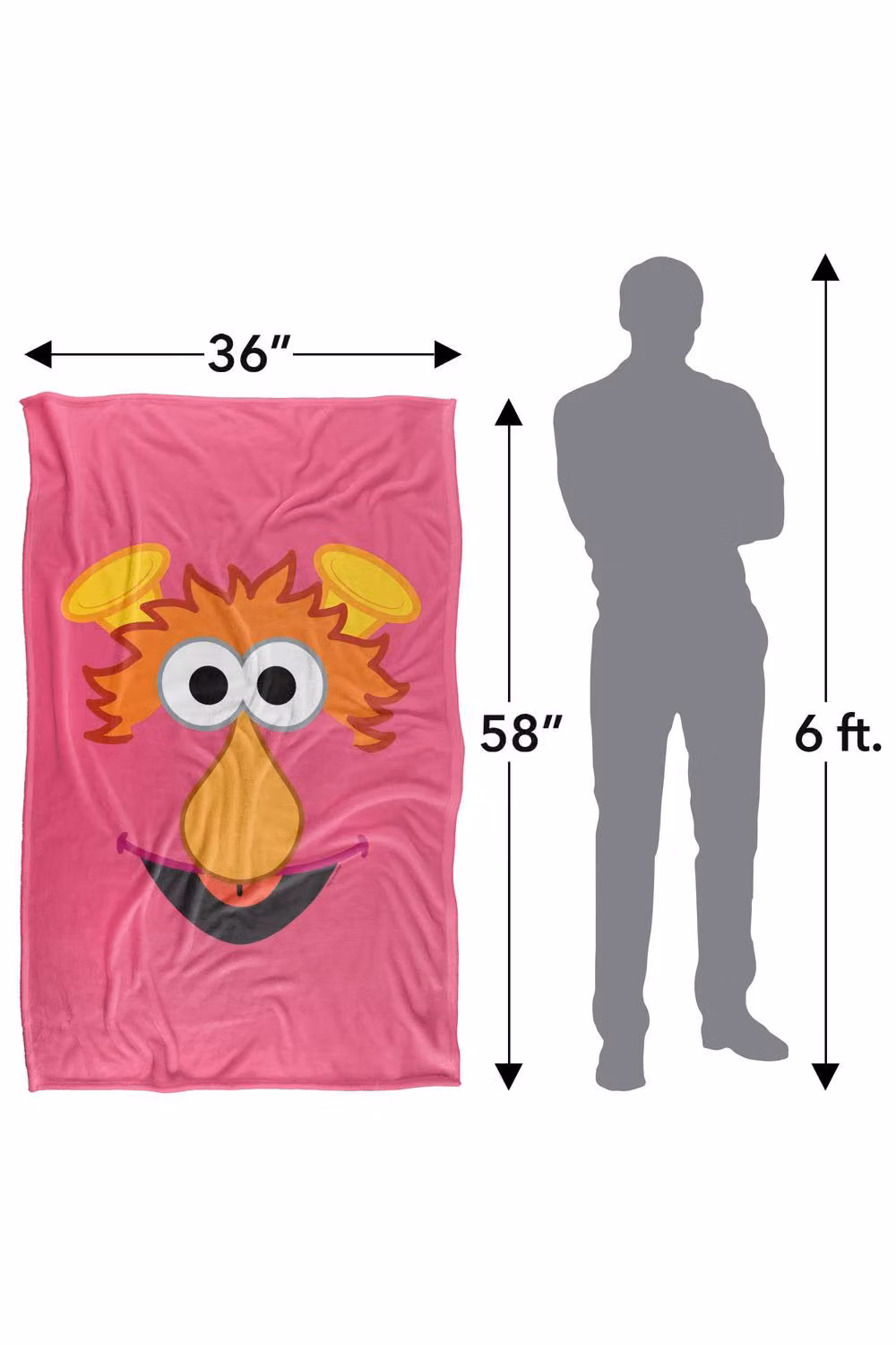 Sesame Street Henrietta Honker Silky Touch Super Soft Fluffy Throw Blanket, Multicolour, Extra Large – 3