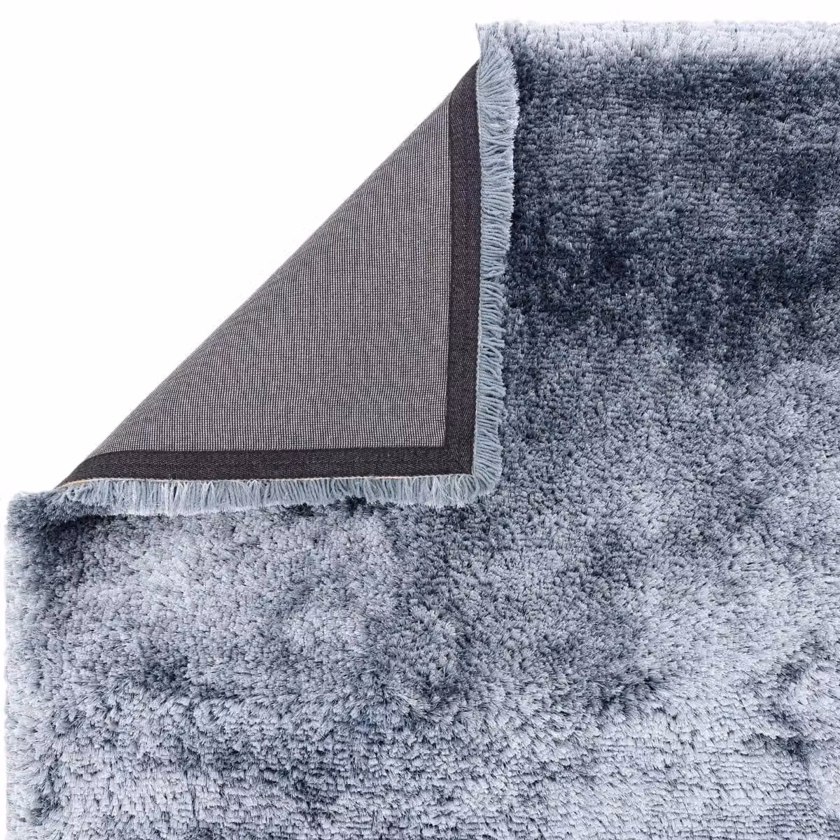 The Rug Shop UK Plain Dark Blue Modern Hand Made Easy to Clean Polyester Area Rug W: 200 cm, D: 300 cm – 1