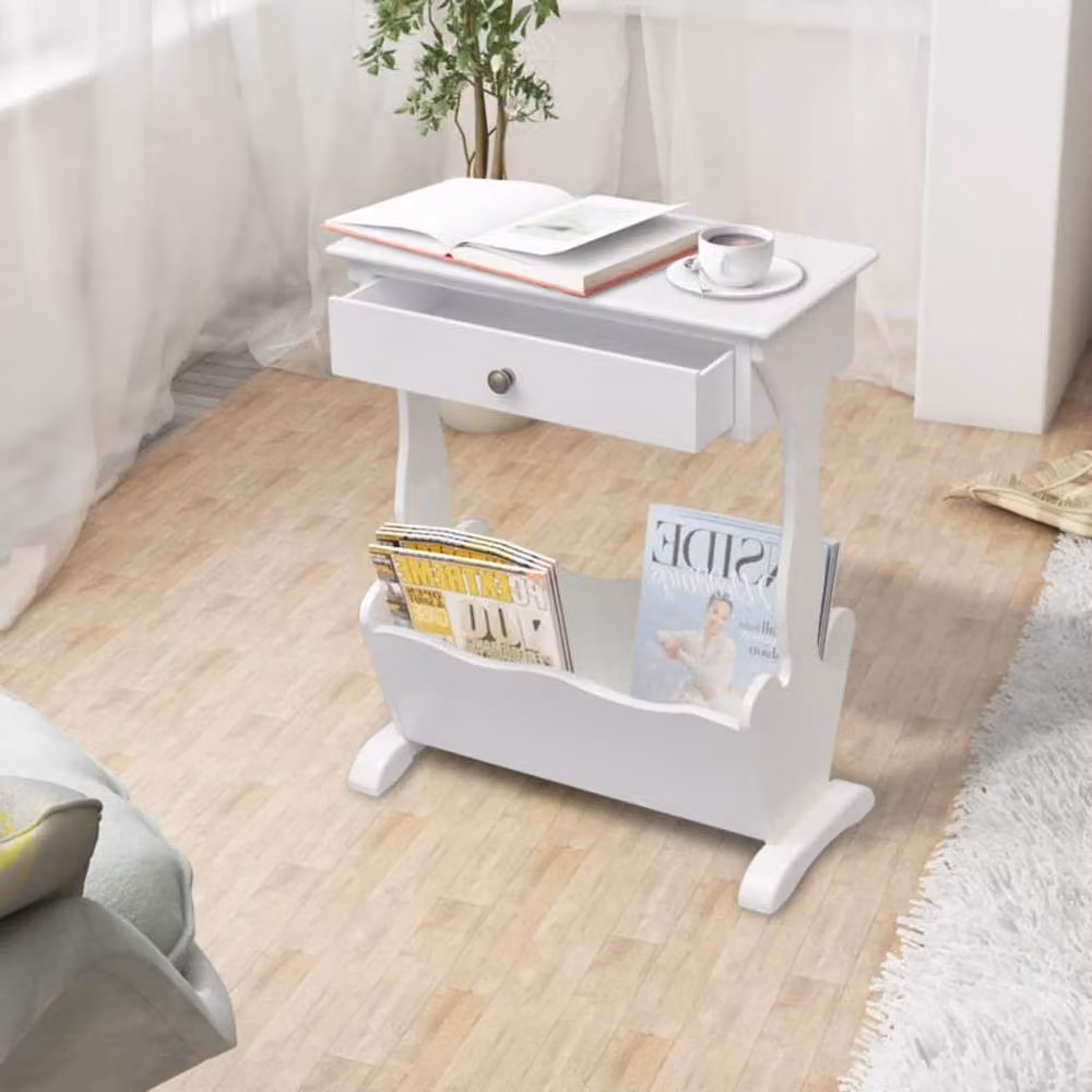 Berkfield Home Melrose Magazine Rack in White – 2