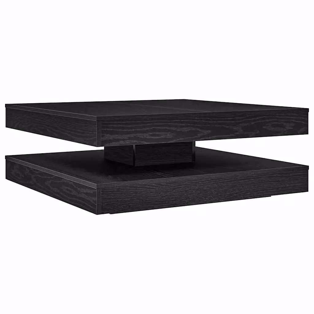 Berkfield Home Black Oak Rotating Square Coffee Table W/D/H: 90 x 90 x 34.5 cm – 2