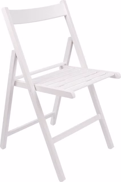 Harbour Housewares White Lacquered Beech Wood Folding Dining Chair