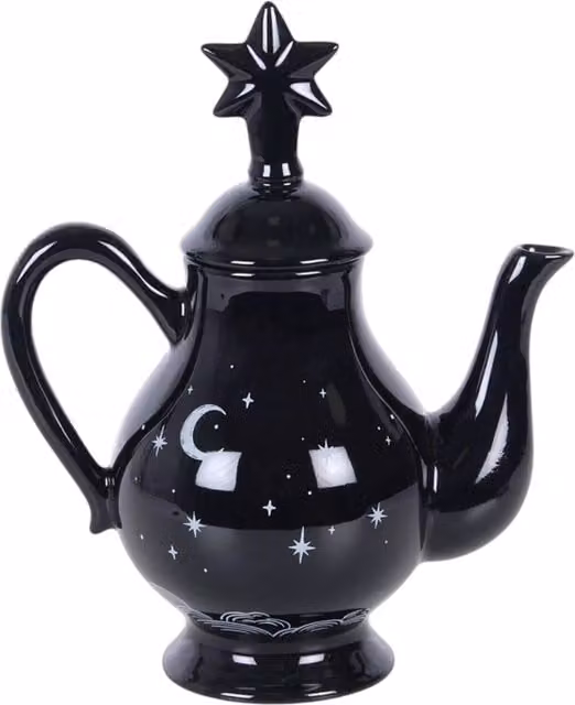 Kingsbury Gifts Spellbound Sky Ceramic Teapot in Black and White – 3