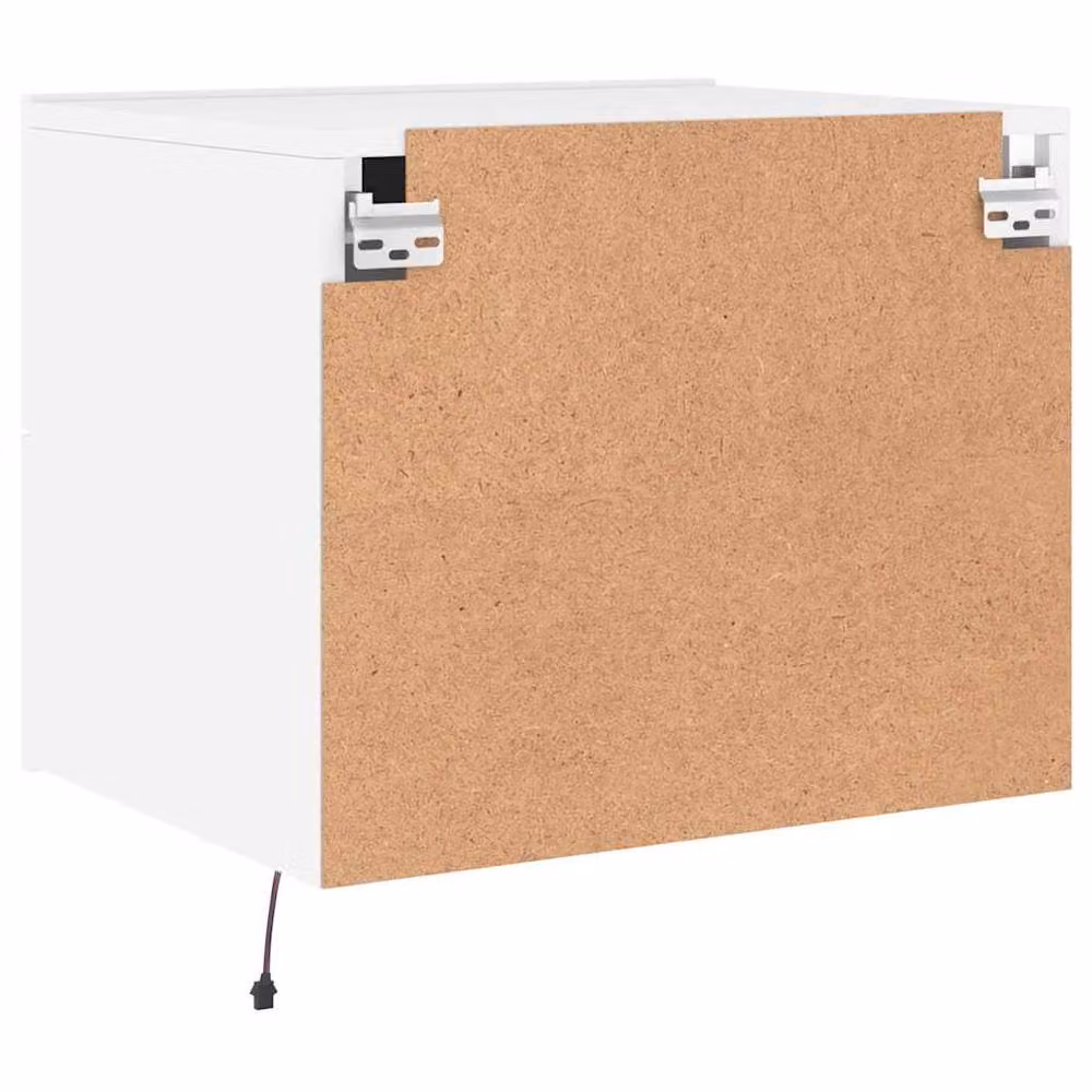 Berkfield Home Set of 2 Wall-mounted Bedside Cabinets with Integrated LED Lights, White – 3