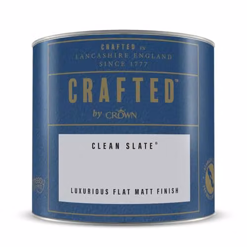 Crown Crafted Clean Slate Matt Emulsion Paint Tester, Grey, 125ml – 4