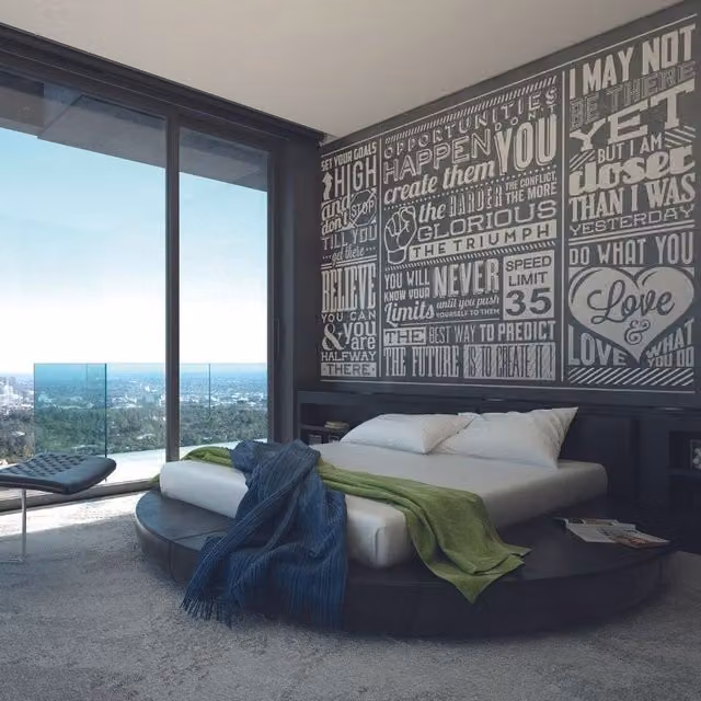 Origin Murals Chalk Quotes Blackboard Wall Mural in Black