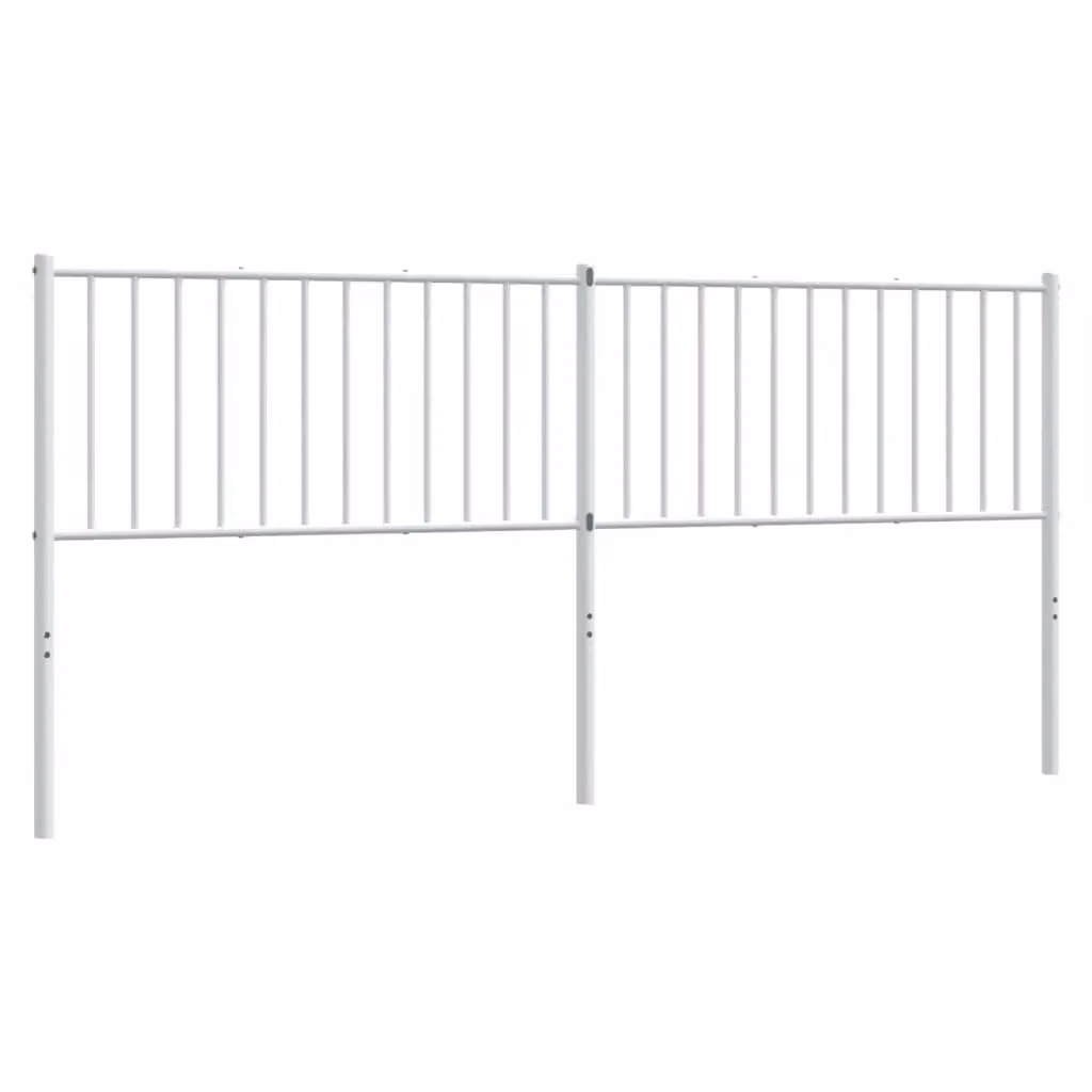 Berkfield Home Classic Metal Headboard in White, Width: 193 cm – 2