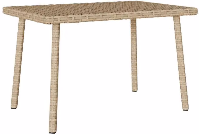 Berkfield Home Modern Rectangular Garden Coffee Table in Beige Poly Rattan, W/D/H: 60 x 40 x 37 cm