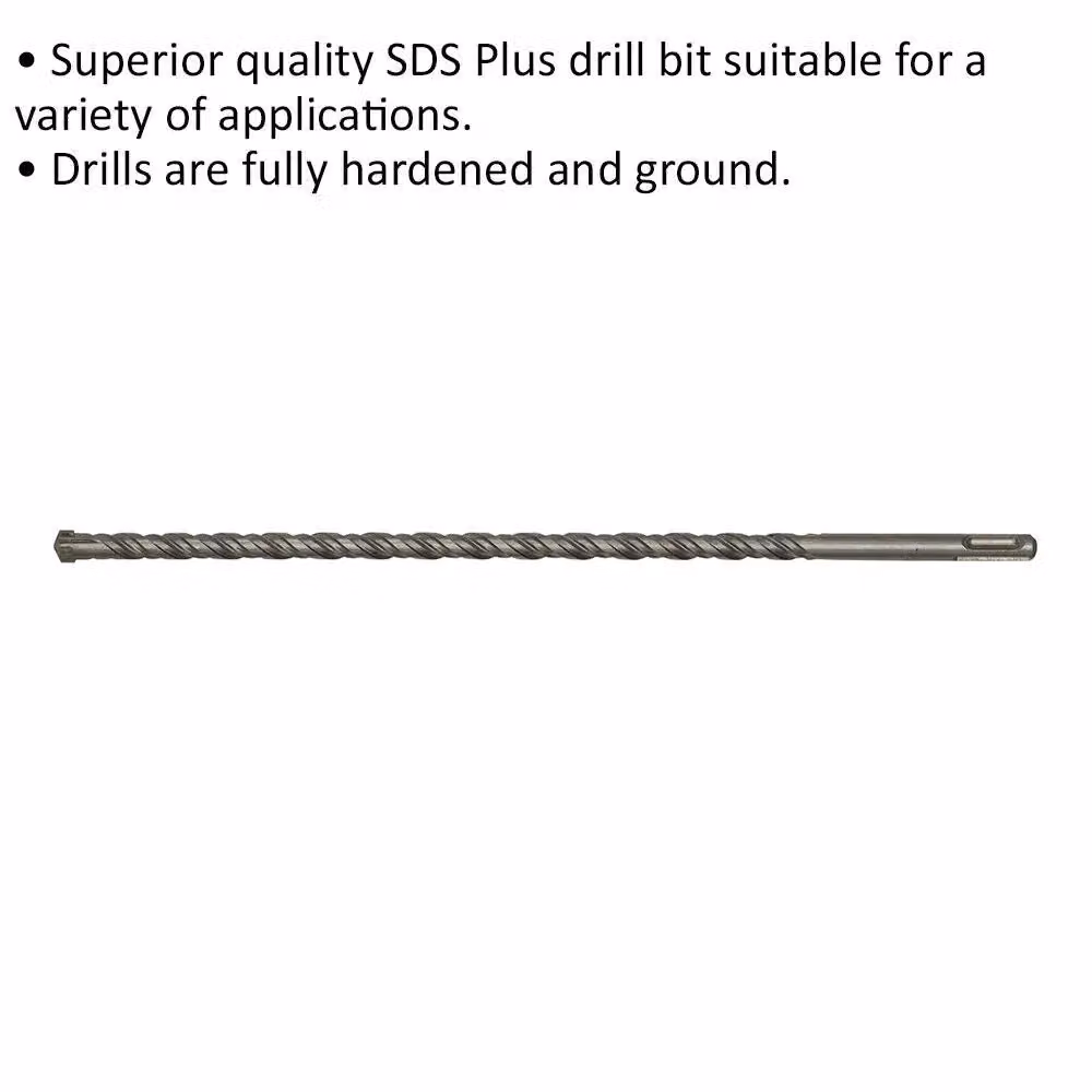 Loops SDS Plus Drill Bit, Silver and Multicolour, Diameter: 10 mm, Length: 360 mm – 2