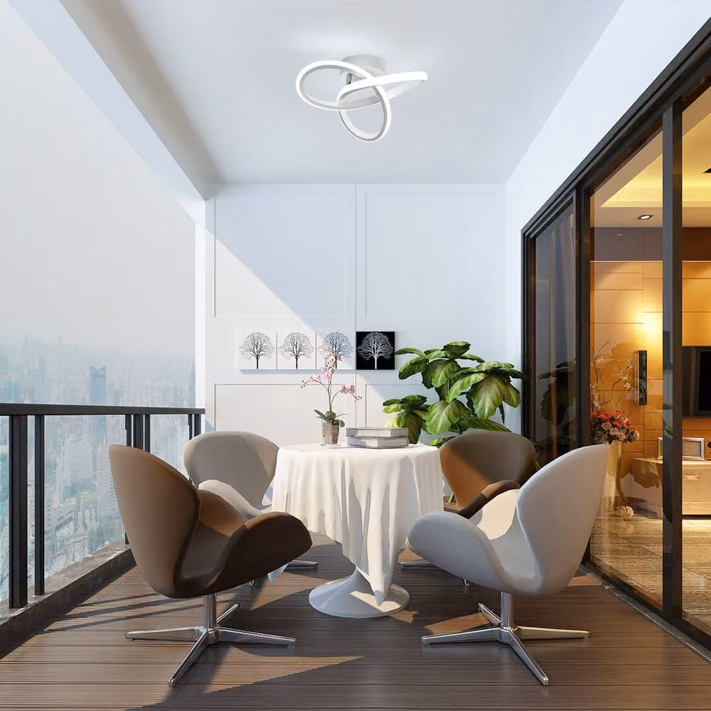 COMELY 22W Modern LED Ceiling Light in White with Adjustable CCT 3000K-6000K – 3